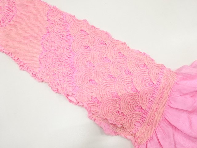 JAPANESE KIMONO / OBIAGE / SILK / SHIBORI
